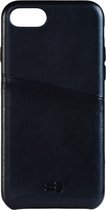 Apple iPhone 8 Hoesje - Senza - Pure Cardslot Serie - Echt Leer Backcover - Deep Black - Hoesje Geschikt Voor Apple iPhone 8