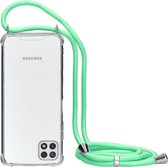 Mobiparts  Samsung Galaxy A22 5G (2021) Groen hoesje met koord