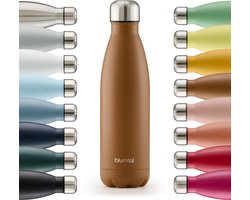 Blumtal Thermosfles - Met dubbele wand - Thermosbeker Koffie, Thee en Koele dranken - Travel Mug - 500ml - Pumpkin Spice - Oranje