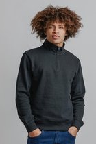 Haze & Finn Trui Sweatshirt Half Zip Mu16 0421 Black Mannen Maat - S