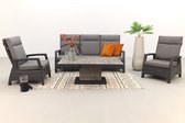 Darwin/ Jersey Deluxe fauteuil-canapé lounge set 4 pièces réglable - Anthracite