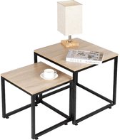 Polaza Home® Bijzettafel Set Van 2 – Bijzettafel – Bijzettafels – Salontafel – Bijzettafel Vierkant