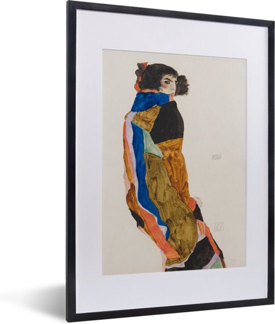 Fotolijst incl. Poster - Moa - schilderij van Egon Schiele - 30x40 cm - Posterlijst