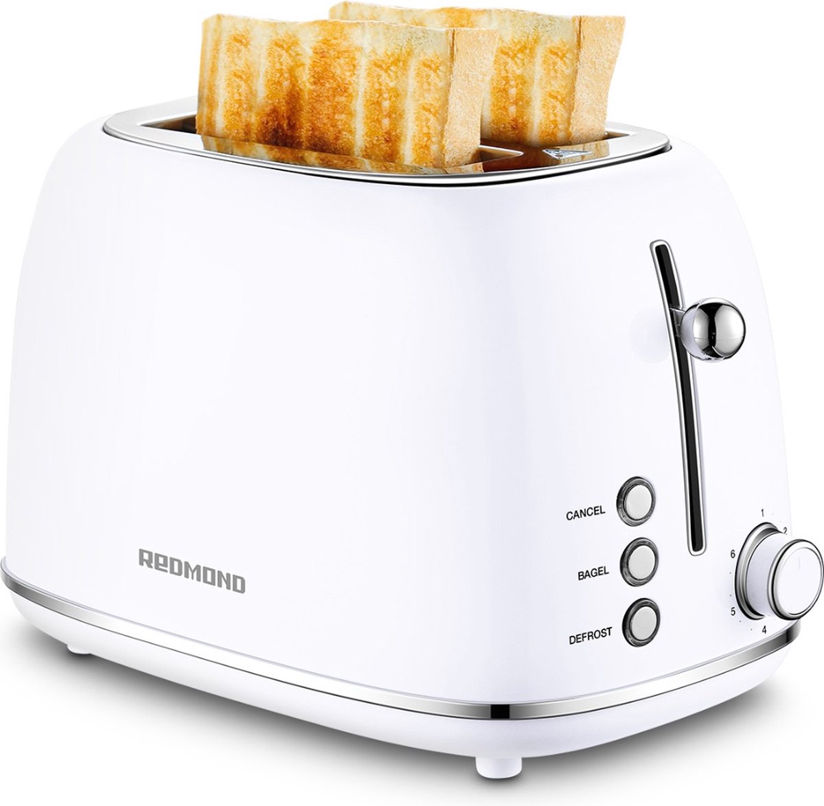 4-Scheiben-Toaster mit 6 Browning-Einstellungen, extra breiten Schlitzen für Bag