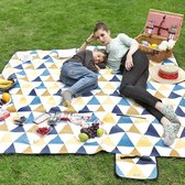 200 x 200 cm XXL Picknickkleed Fleece warmte-isolerend waterdicht met handvat HMCM76S