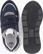 vty Donkerblauwe leren sneaker klittenband - Maat 31