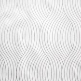 Raved Raamfolie/Plakfolie - Decoratiefolie - Golvende Strepen Print Grijs - 2 m x 45 cm