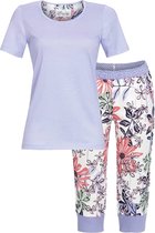 Blauwe Bloomy pyjama streep en bloem