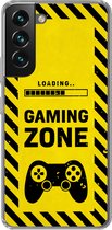 Geschikt voor Samsung Galaxy S22 hoesje - Gaming - Quotes - Controller - Gaming zone - Game - Siliconen Telefoonhoesje
