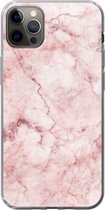 Coque iPhone 12 Pro Max - Marbre - Rose - Luxe - Coque en Siliconen