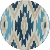 Les Ottomans  - Ontbijtbord Ikat porselein blauw wit 21cm - Kleine borden