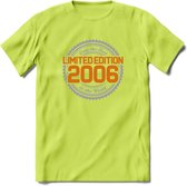 2006 Limited Edition Ring T-Shirt | Zilver - Goud | Grappig Verjaardag en Feest Cadeau Shirt | Dames - Heren - Unisex | Tshirt Kleding Kado | - Groen - M