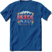 Pride Day | Pride T-Shirt | Grappig LHBTIQ+ / LGBTQ / Gay / Homo / Lesbi Cadeau Shirt | Dames - Heren - Unisex | Tshirt Kleding Kado | - Donker Blauw - L