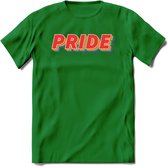 Pride T-Shirt | Grappig LHBTIQ+ / LGBTQ / Gay / Homo / Lesbi Cadeau Shirt | Dames - Heren - Unisex | Tshirt Kleding Kado | - Donker Groen - S