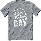 Pride Day | Pride T-Shirt | Grappig LHBTIQ+ / LGBTQ / Gay / Homo / Lesbi Cadeau Shirt | Dames - Heren - Unisex | Tshirt Kleding Kado | - Donker Grijs - Gemaleerd - XXL