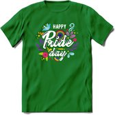 Pride Day | Pride T-Shirt | Grappig LHBTIQ+ / LGBTQ / Gay / Homo / Lesbi Cadeau Shirt | Dames - Heren - Unisex | Tshirt Kleding Kado | - Donker Groen - 3XL