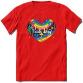 Pride Day | Pride T-Shirt | Grappig LHBTIQ+ / LGBTQ / Gay / Homo / Lesbi Cadeau Shirt | Dames - Heren - Unisex | Tshirt Kleding Kado | - Rood - XXL