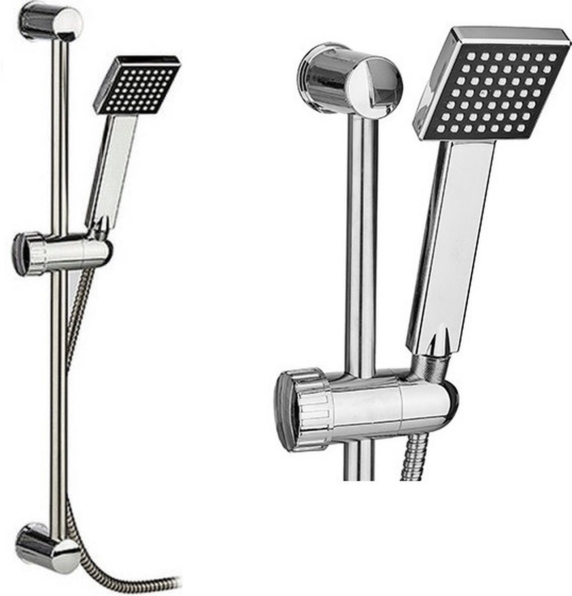 Douchekop 3functies met doucheslang aan muurstang Doucheslang is 1.5