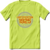 1925 Limited Edition Ring T-Shirt | Zilver - Goud | Grappig Verjaardag en Feest Cadeau Shirt | Dames - Heren - Unisex | Tshirt Kleding Kado | - Groen - M