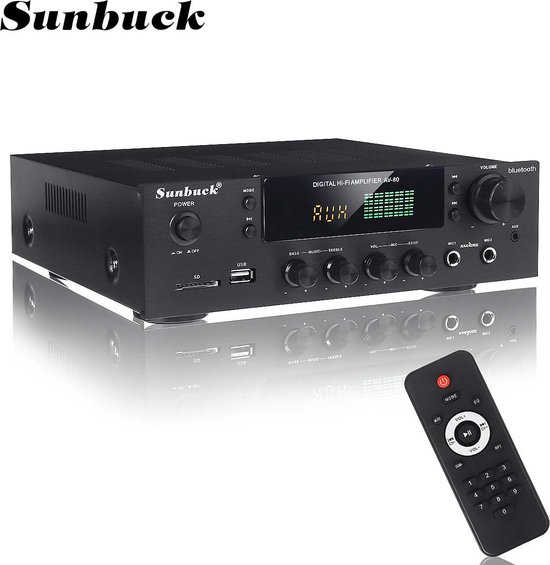 Achternaam Leegte pijnlijk SunBuck® 2000W - Home Cinema - Versterker - HiFi Stereo Set - Versterker  Audio -... | bol.com