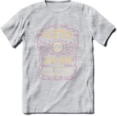50 Jaar Legendarisch Gerijpt T-Shirt | Oud Roze - Ivoor | Grappig Verjaardag en Feest Cadeau Shirt | Dames - Heren - Unisex | Tshirt Kleding Kado | - Licht Grijs - Gemaleerd - 3XL
