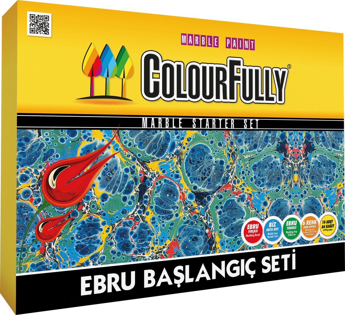 Kumtoys® Marbling set - Montessori speelgoed - Speelgoed meisjes en jongens - Knutselen meisjes en jongens - Spellen - Spelletjes voor kinderen - Kinderspeelgoed — afbeelding 2