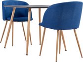 Decoways - 3-delige Eethoek stof blauw