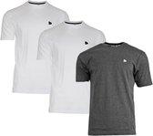 Donnay T-Shirt (599008) - 3 Pack - Sportshirt - Heren - Maat L - Wit/Charcoal/Wit