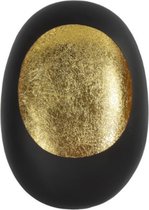 Non-branded Waxinelichthouder Eggy 17 X 23 Cm Staal Zwart/goud