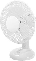 OCEANIC Tafelventilator - 30 watt - Diameter 23 cm - 2 snelheden - Oscillerend - Wit