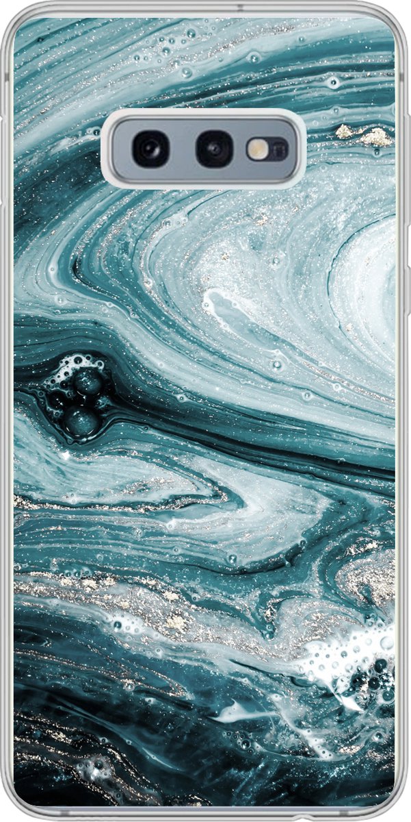 Telefoonhoesje Geschikt voor Samsung Galaxy S10e hoesje - Marmer print - Mineralen - Natuursteen - Siliconen Telefoonhoesje Telefoonhoesje