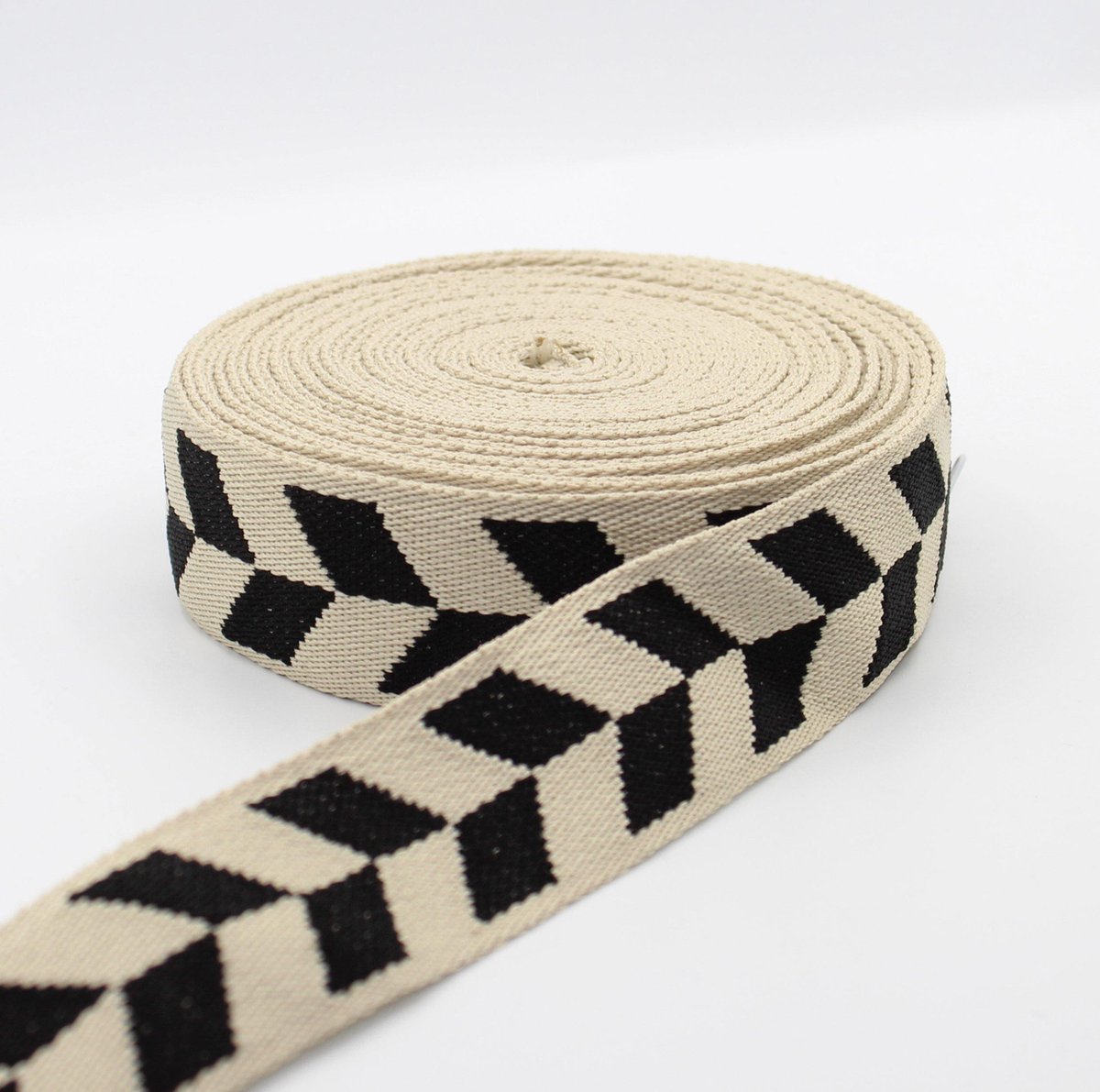 5 meter 38 mm Parallellepipedum Tassenband 65% polyester 35% katoen