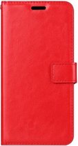 LuxeBass Hoesje geschikt voor Huawei P Smart Z - Bookcase Rood - portemonnee hoesje - telefoonhoes - gsm hoes - telefoonhoesjes