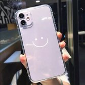iPhone 11 case Smiley wit - Transparant - hoesje -  Phone 11