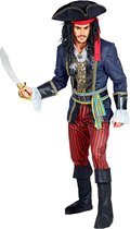 Widmann - Piraat & Viking Kostuum - Filibuster Piraat Grote Oceaan - Man - blauw,rood - XL - Carnavalskleding - Verkleedkleding