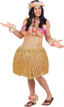 Widmann - Hawaii & Carribean & Tropisch Kostuum - Hawaiiaanse Travestiet Schone - Man - roze,beige - One Size - Carnavalskleding - Verkleedkleding