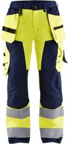 Blaklader Dames werkbroek High Vis met spijkerzakken 7156-1811 - High Vis Geel/Marineblauw - D20