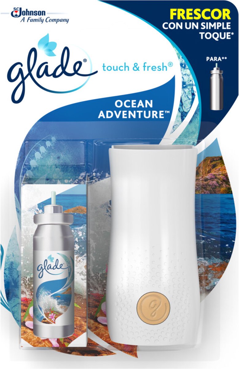 6x Glade Luchtverfrisser Touch & Fresh Houder Ocean Adventure 10 ml