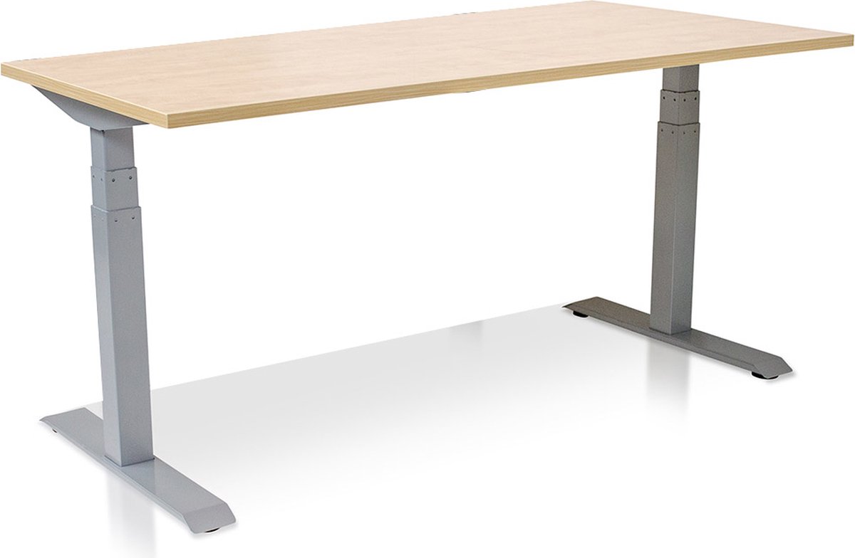 Zit-sta bureau elektrisch verstelbaar - MRC PRO-L 2.0 NEN-EN 527 | 140 x 80 cm | frame aluminium - blad wild peren | memory functie met 4 standen | 150kg draagvermogen