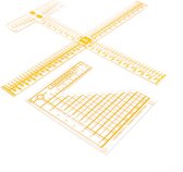 Tee Square It! - Transfer en flexfolie uitlijn tool - Inclusief logo grid - Rechte bedrukking