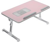 Laptop Stand Houder-Studietafel-Draagbare Opvouwbare Computer Bureau-Koelventilator-Table Stand-Roze