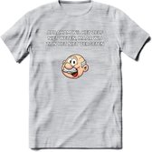 Abraham wil het zelf niet weten T-Shirt | Grappig Abraham 50 Jaar Verjaardag Kleding Cadeau | Dames – Heren - Licht Grijs - Gemaleerd - XL
