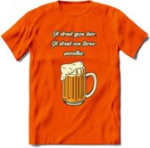 Ik Drink Geen Bier, Ik Drink Een Tarwe Smoothie T-Shirt | Bier Kleding | Feest | Drank | Grappig Verjaardag Cadeau | - Oranje - M