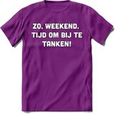 Zo Weekend, Tijd Om Bij Te Tanken T-Shirt | Bier Kleding | Feest | Drank | Grappig Verjaardag Cadeau | - Paars - L