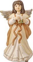 Goebel - Kerst | Decoratief beeld / figuur Engel Warm kaarslicht II | Aardewerk - 26cm