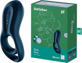 Satisfyer Vibrerende Cockring met Partner Stimulator | Koppel Vibrator EPIC DUO - blauw