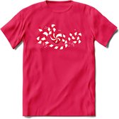 Love - Valentijn T-Shirt | Grappig Valentijnsdag Cadeautje voor Hem en Haar | Dames - Heren - Unisex | Kleding Cadeau | - Roze - XL