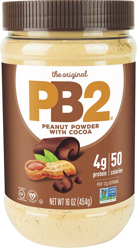 Bell plantation Pindakaas poeder PB2 453 gram Chocolate Powdered Peanut Butter - Bell Plantation