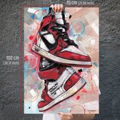 Air Jordan 1 Off-White Chicago kunst print (100x70cm)