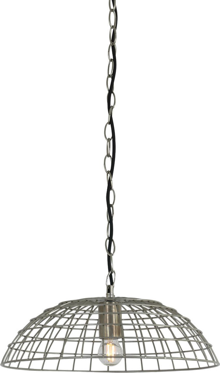 Expo Delano stalen hanglamp - draad - E27 fitting - in hoogte verstelbaar